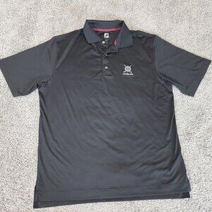 Footjoy Shirt Mens Large Black Short Sleeve‎ Performance Golf Logo "Southpointe"